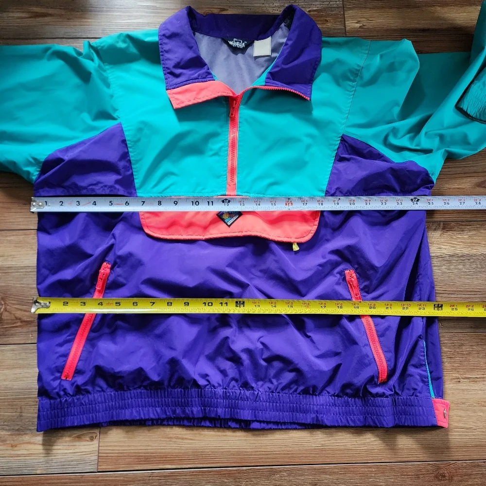 Woolrich Vintage 90s Colorblock Neon Windbreaker Sigmet Gear XL - Picture 7 of 9